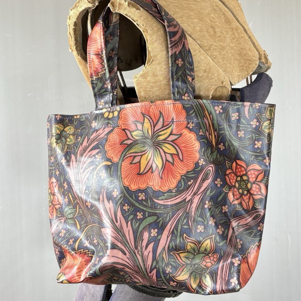 Liberty London Floral Tote Bag Coated Canvas Oilcloth Shopper William Morris - Picture 11 of 11